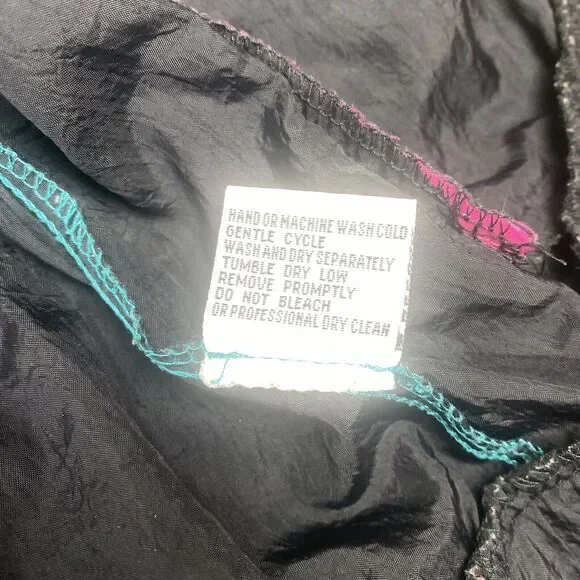 Vintage Windbreaker Women Large Forteza Colorblock Retro Nylon Parachute 80s - Picture 7 of 16